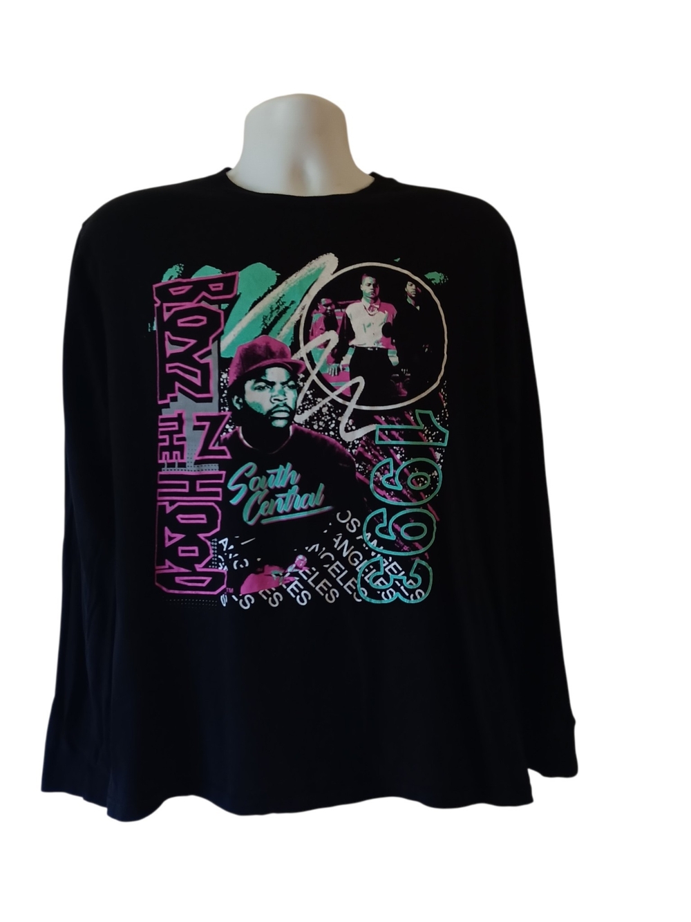 Boyz in the Hood men's black long-sleeve graphic t-shirt size L